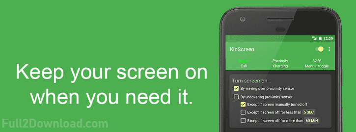 KinScreen Premium 4.3.2 Download - Android Screen On & Off App